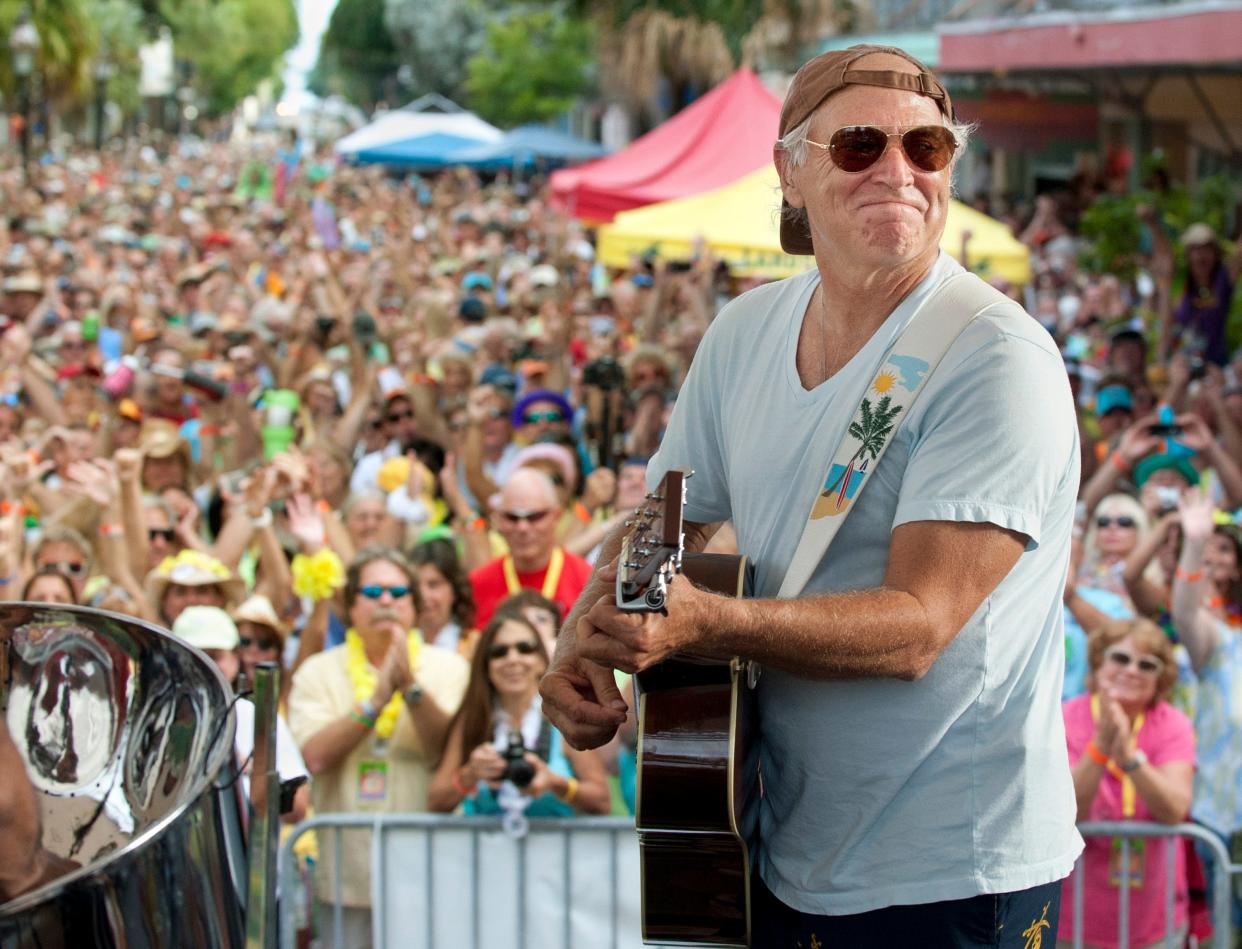 Singer/songwriter Jimmy Buffett performs in Key West in 2011. He passed away on Sept. 1, 2023, after a four-year battle with Merkel cell carcinoma skin cancer.