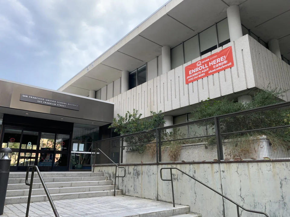 On August 14, 2023, the enrollment center for San Francisco Unified School District welcomed families trying to sort out their children’s school assignments two days before the start of the academic year. (Gail Cornwall/The Hechinger Report)