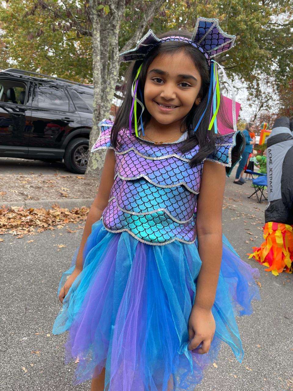 Ruhi Desai is the cutest Little Mermaid at the annual Trunk-or-Treat Oct. 29 at Concord United Methodist Church in Farragut.