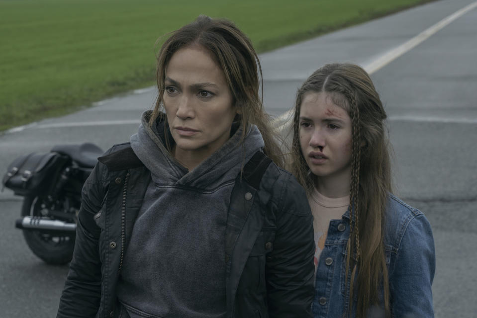 Jennifer Lopez and Lucy Paez, a mother and daughter reunited under less than ideal circumstances<span class="copyright">Doane Gregory/Netflix</span>