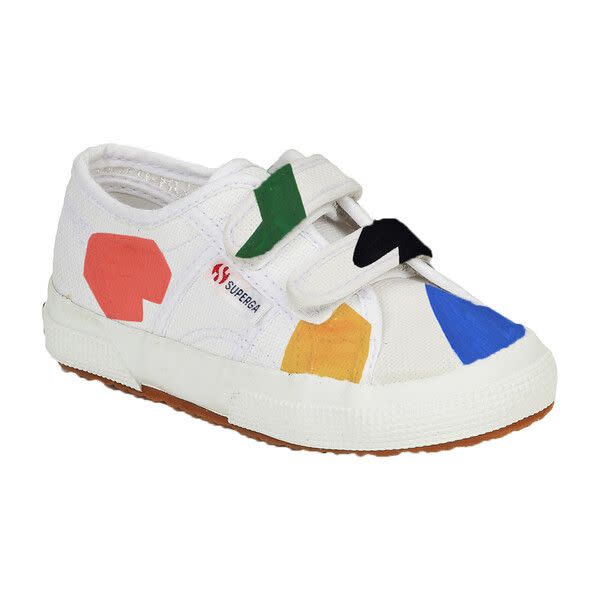 *Exclusive* Canvas Velcro Sneaker, Abstract Shapes