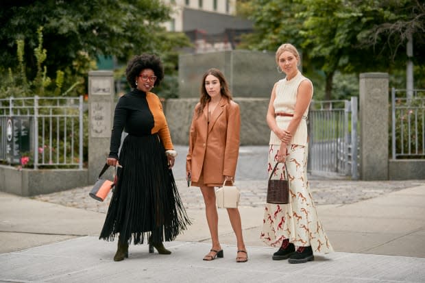 On the street at New York Fashion Week Spring 2020. Photo: Imaxtree