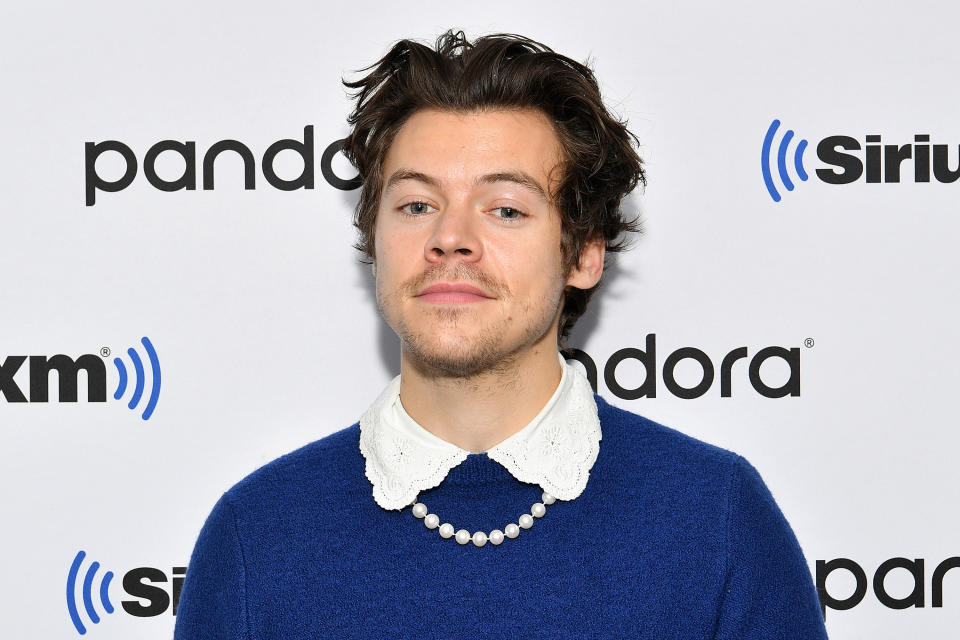 NEW YORK, NEW YORK - MARCH 02: (EXCLUSIVE COVERAGE) Harry Styles visits SiriusXM Studios on March 02, 2020 in New York City. (Photo by Dia Dipasupil/Getty Images)