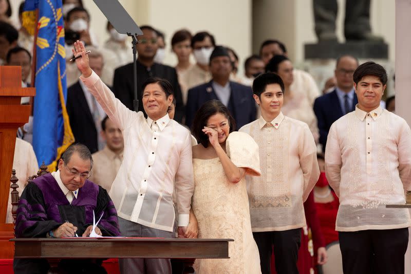 Philippines swears in Ferdinand Marcos Jr as new president