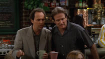 <p> There were a lot of famous actors on <em>Friends</em> outside of the cast, including a random appearance by Billy Crystal and Robin Williams. In this improvised scene, Crystal and Williams have a hilarious conversation about infidelity that leads to this absurd simile that’s just too much. </p>
