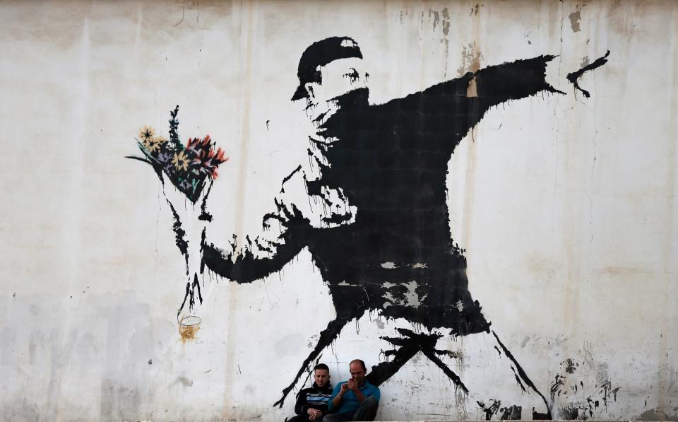 7) This Banksy-ified Wall