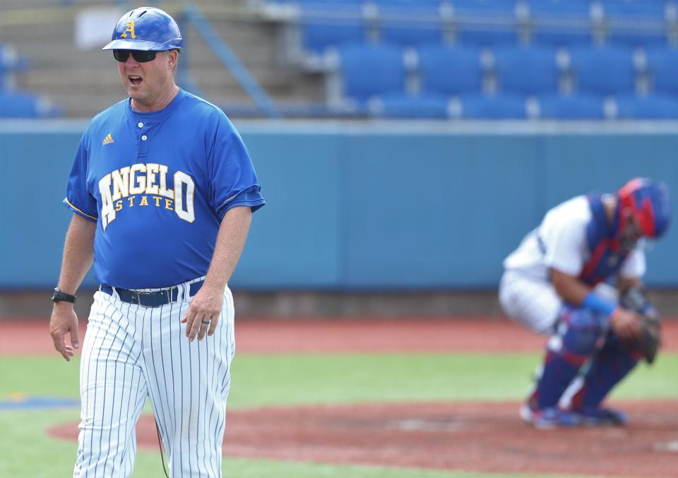 Angelo State University head baseball coach Kevin Brooks is pictured in a file photo.