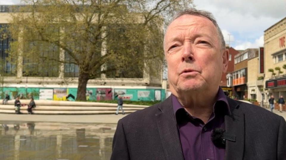 Gloucester City Council leader Richard Cook standing in the city centre