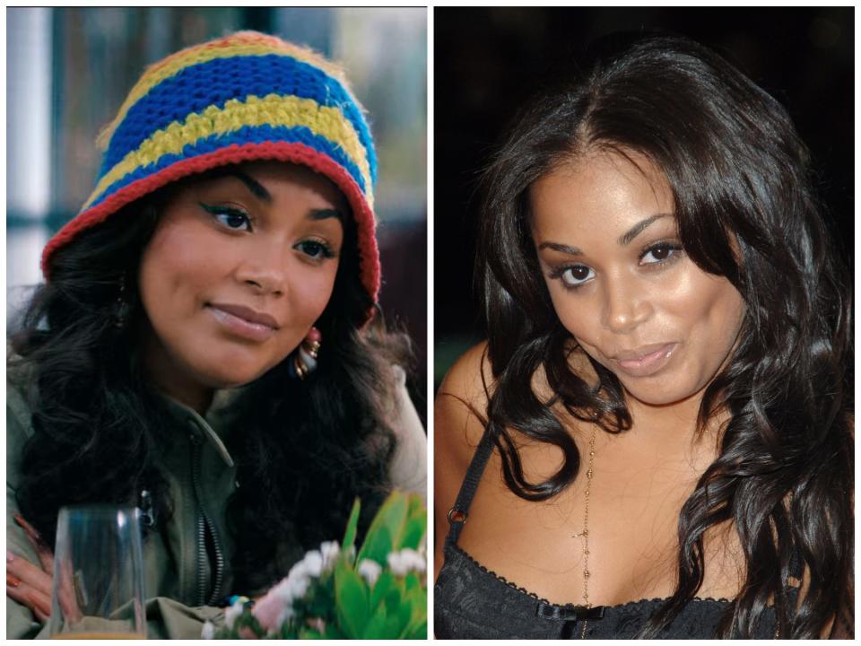 Lauren London in "You People" and at the Los Angeles premiere of "ATL."