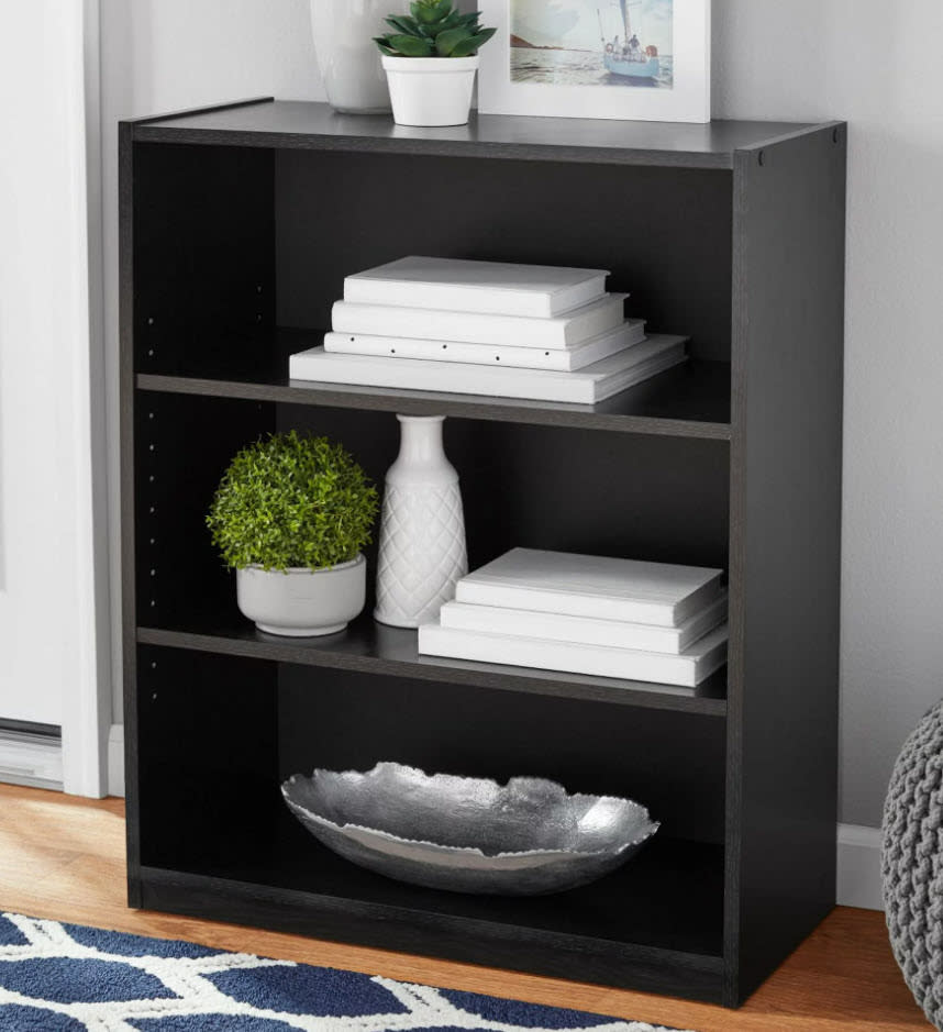 black four-tiered side shelf