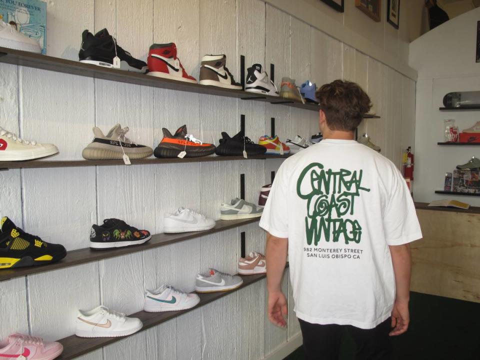 In addition to a wide array of vintage clothes, Central Coast Vintage also houses locally owned shoe brands, Onside Kickz and TVR.