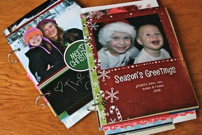 Holiday card photo albums