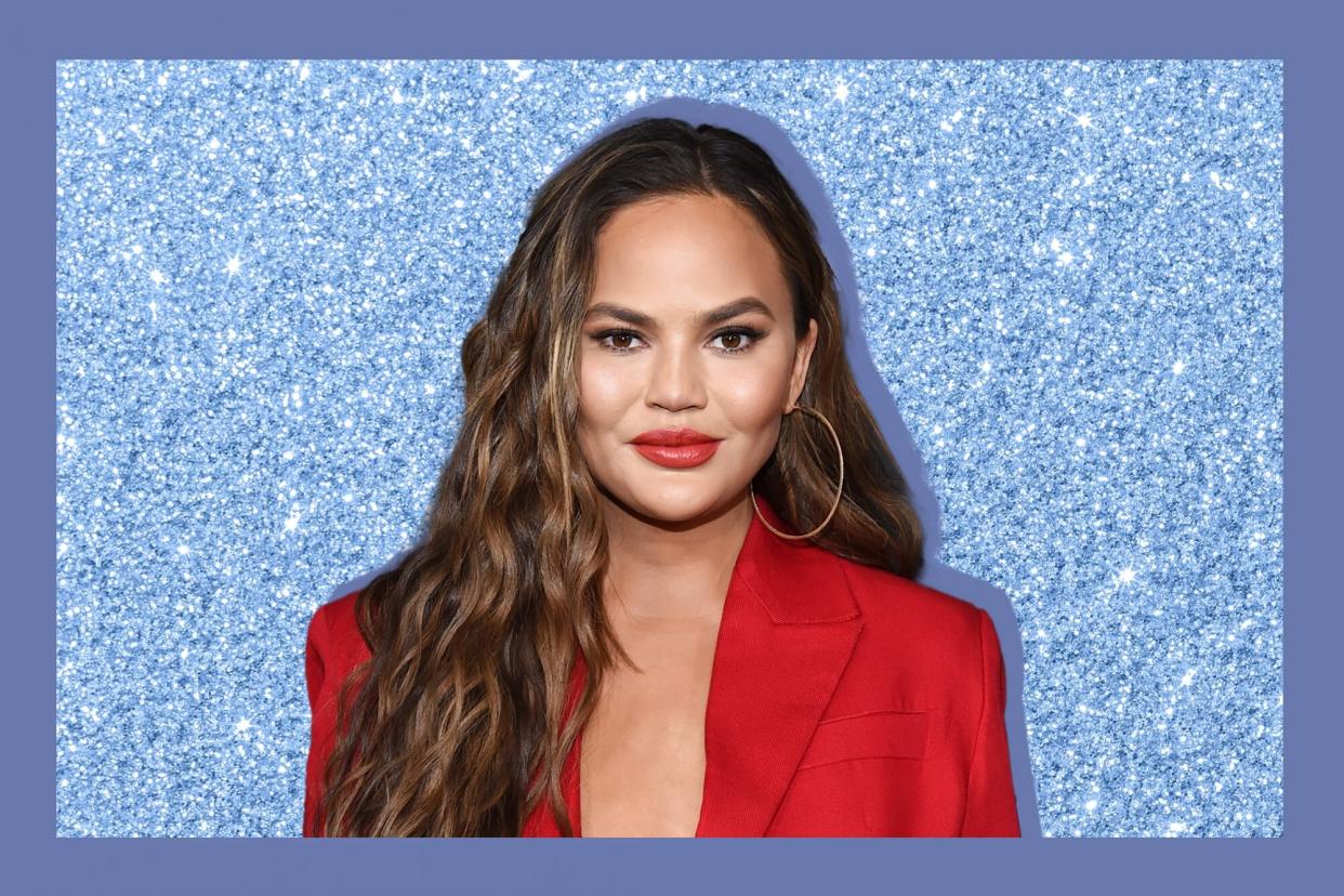 LOS ANGELES, CALIFORNIA - JUNE 26: Chrissy Teigen arrives at the premiere of NBC's "Bring The Funny" at Rockwell Table &amp; Stage on June 26, 2019 in Los Angeles, California. (Photo by Amanda Edwards/WireImage)