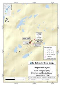 Location of high-grade gold mineralization at Fire Ant occurrence.