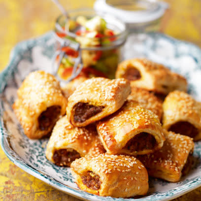 Coronation Lamb Rolls with Piccallili Style Vegetables