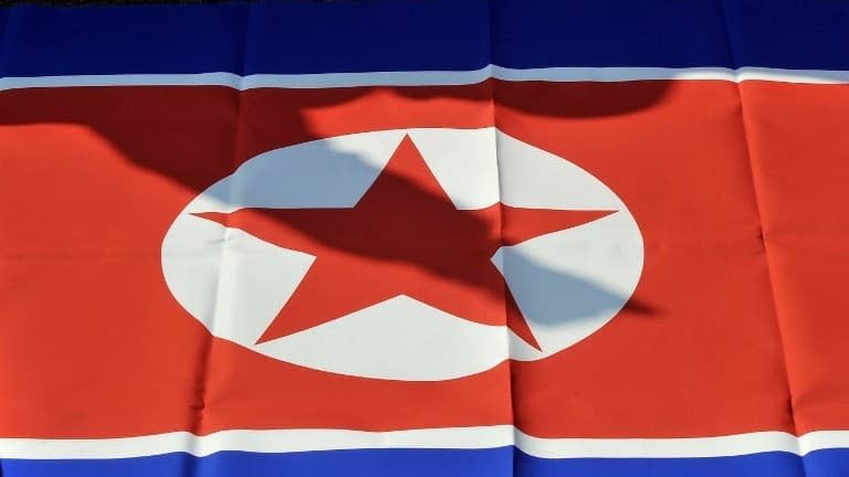 Drapeau de la Corée du Nord (illustration). - JUNG YEON-JE / AFP

