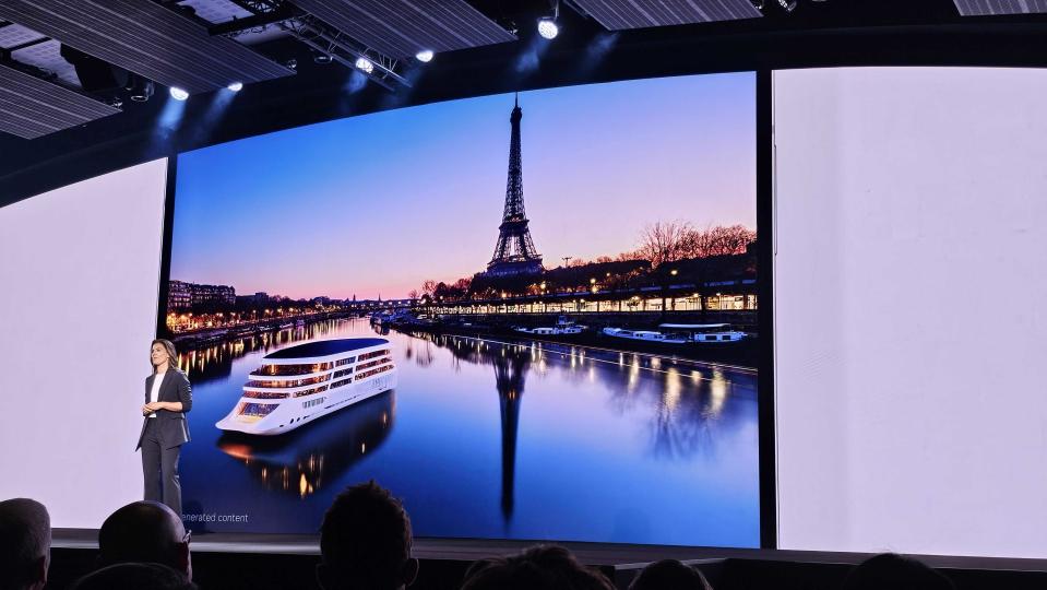 A boat on the Seine, created by Galaxy AI sketch to image feature