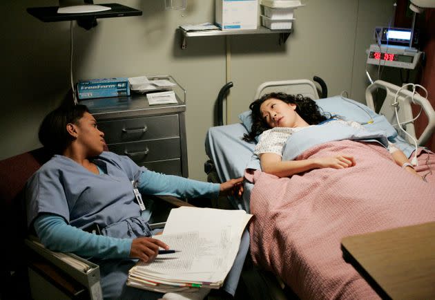 From left: Miranda Bailey (Chandra Wilson) and Cristina Yang (Sandra Oh) in Season 2 of 