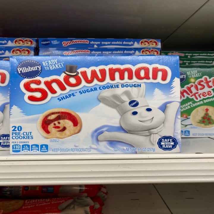 Box of Snowman cookie dough