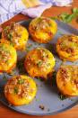 <p>This upgraded take on a classic is a great way to feed a crowd. </p><p>Get the recipe from <a href="https://www.delish.com/cooking/recipe-ideas/recipes/a52876/muffin-tin-tamale-pies-recipe/" rel="nofollow noopener" target="_blank" data-ylk="slk:Delish" class="link ">Delish</a>.</p>