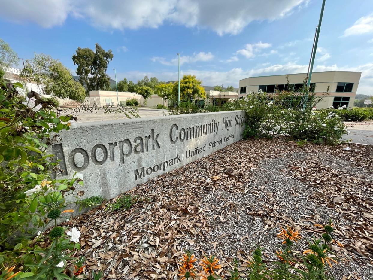 The former site of Moorpark Community High School has not been used since the pandemic.