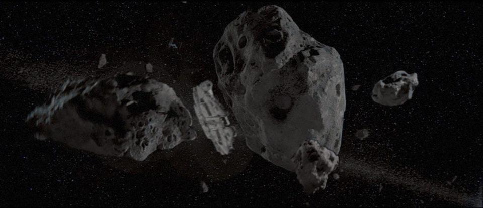 Look really hard and you might find some spuds that ILM inserted in the asteroid field scene in "The Empire Strikes Back."