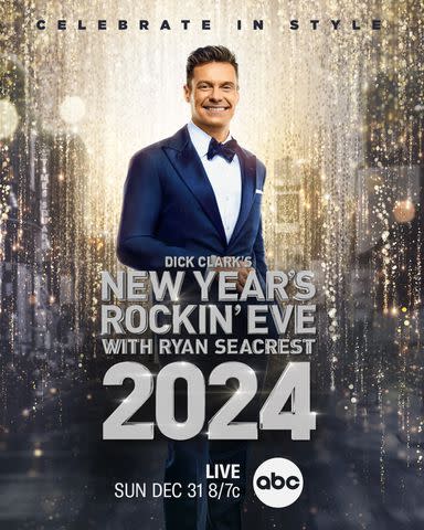 <p>Disney</p> 'Dick Clark's New Year's Rockin' Eve with Ryan Seacrest 2024'