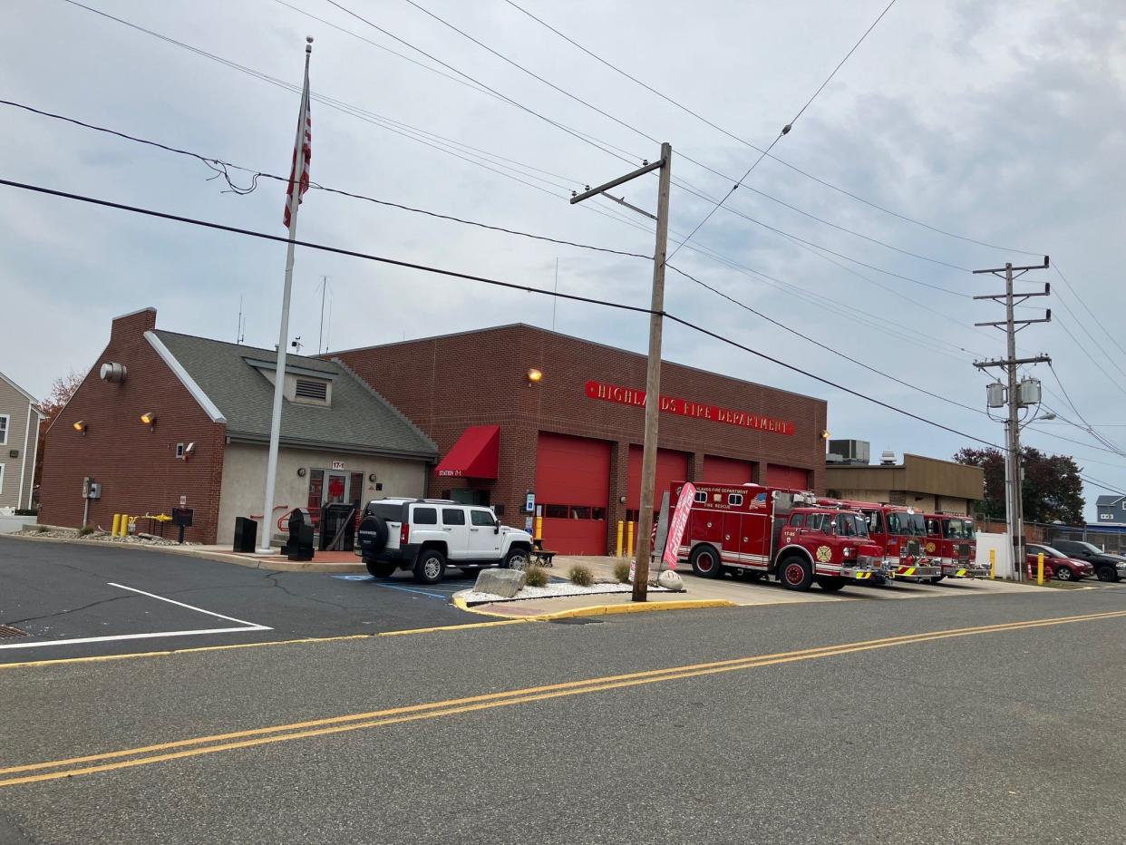 Fire Department in Highlands, NJ that is being used as a polling place.