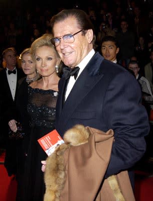 Roger Moore at the London gala premiere of MGM's Die Another Day