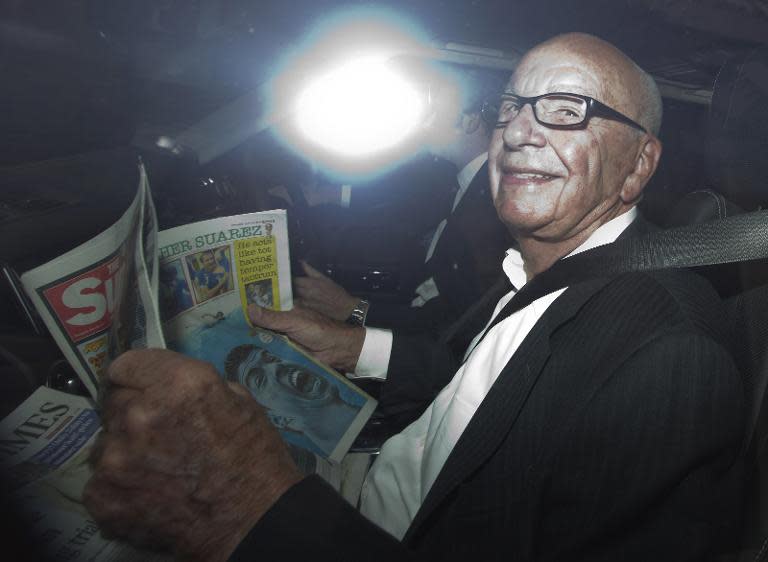 Media Mogul Rupert Murdoch in central London, on June 26, 2014