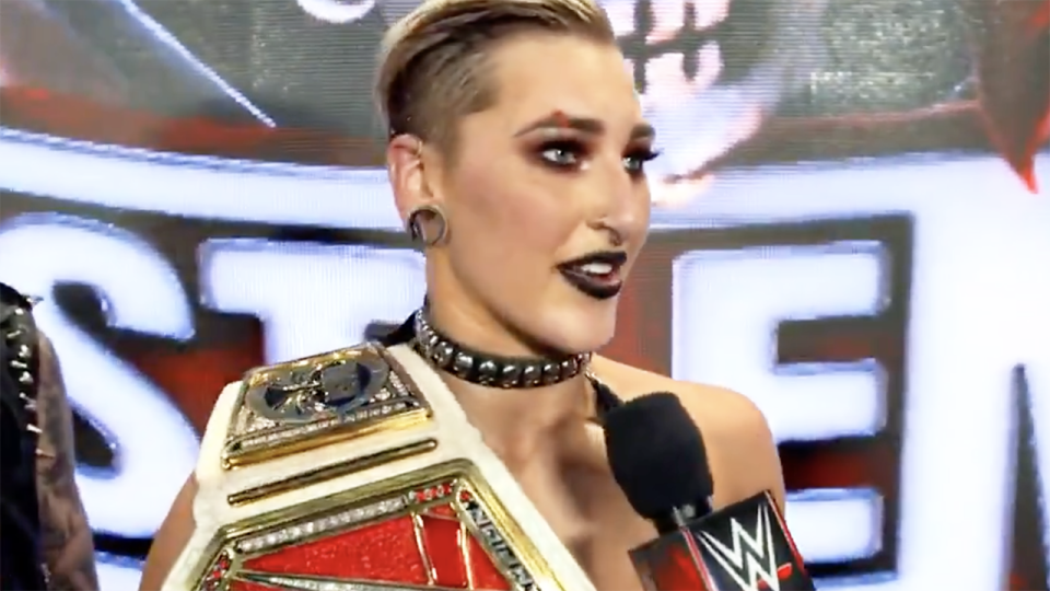 Rhea Ripley has become the first Australian to win at Wrestlemania, defeating Asuka for the RAW Women's Championship. Picture: WWE