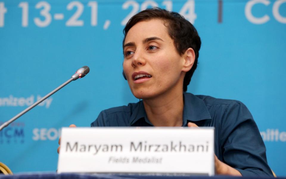 Maryam Mirzakhani was the first woman to win the Fields Medal, the Nobel Prize for mathematics - Credit: AFP PHOTO / The Seoul ICM 2014 / STRSTR/AFP/Getty Images