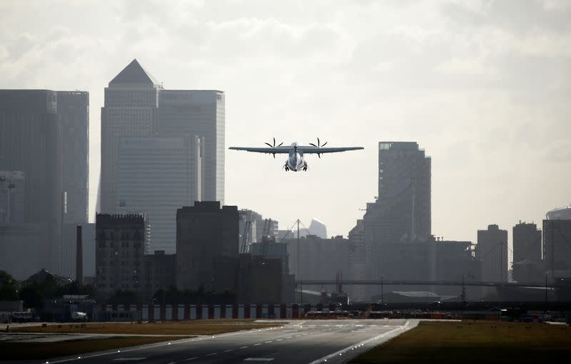 FILE PHOTO: London City Airport restarts commercial flights following lockdown