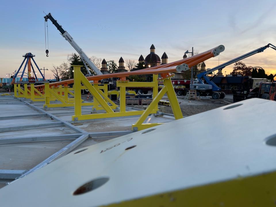 The Wild Mouse roller coaster is taking shape at Cedar Point and will make its debut in 2023.