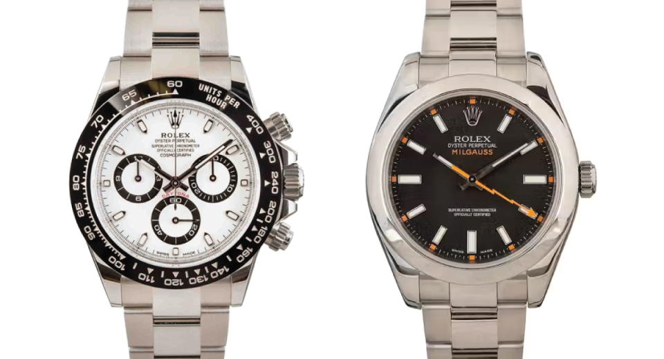 Rolex Daytona reference 116500 and Milgauss 116400