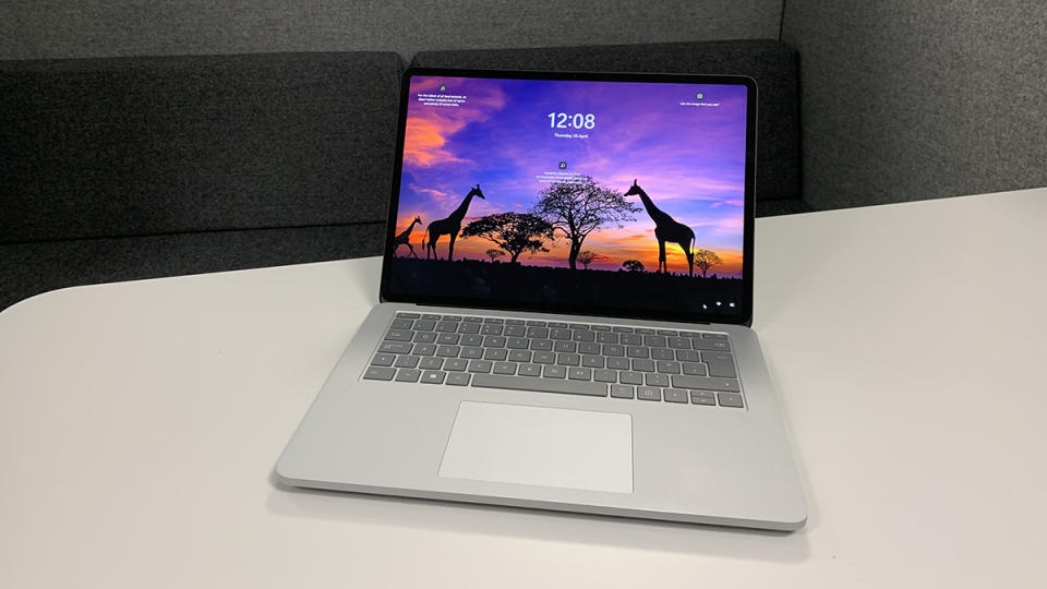 Surface Laptop Studio, one of the best laptops for architects, on an office table