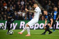 Mauro Icardi est véritablement inarrêtable ces dernières semaines. Il s'agit aujourd'hui de son quatrième but en quatre matchs de Ligue des Champions avec le Paris Saint-Germain, rien que ça ! (crédit AFP)