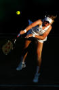 LONDON, ENGLAND - JUNE 28: Elena Baltacha of Great Britain serves during her Ladies' Singles second round match against Petra Kvitova of the Czech Republic on day four of the Wimbledon Lawn Tennis Championships at the All England Lawn Tennis and Croquet Club on June 28, 2012 in London, England. (Photo by Paul Gilham/Getty Images)