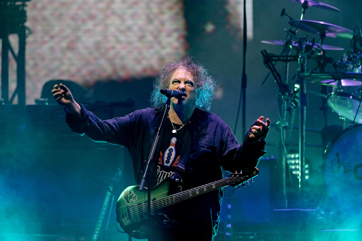 LOS ANGELES, CA - MAY 23: Frontman Robert Smith and The Cure perform at the Hollywood Bowl on Tuesday, May 23, 2023 in Los Angeles, CA. (Gary Coronado / Los Angeles Times via Getty Images)