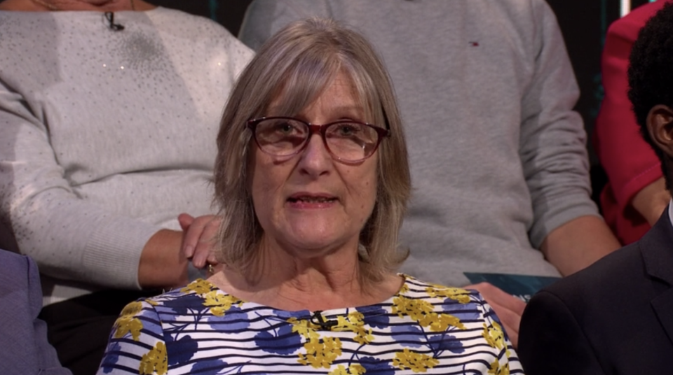 Bev Davies, from Newport, a care home laundry assistant. (ITV)