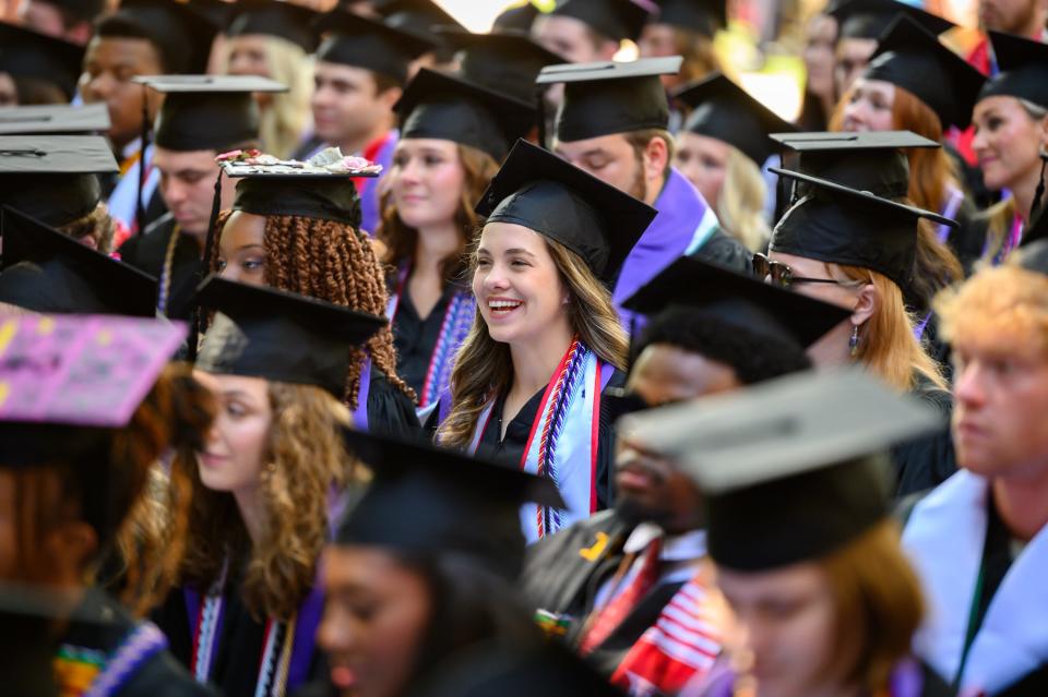 Millsaps College celebrates commencement exercises on the school's campus in Jackson on Saturday, May 11, 2024.