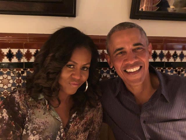 <p>Michelle <a href="https://www.instagram.com/p/CF5OFHkA4zk/" rel="nofollow noopener" target="_blank" data-ylk="slk:said of her husband;elm:context_link;itc:0;sec:content-canvas" class="link ">said of her husband</a> on their 28th anniversary, "I love @BarackObama for his smile, his character, and his compassion. So grateful to have him as a partner through everything life throws at us.</p>