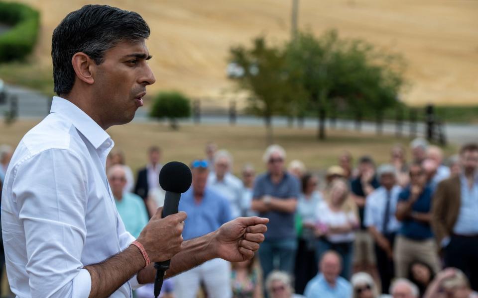 Rishi Sunak campaigning in Winchester on Saturday - Chris J Ratcliffe/PA wire
