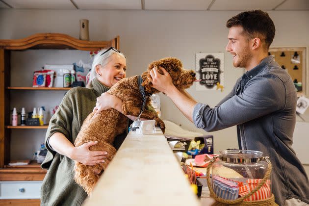 Always ask the pet's owner for permission to touch or feed their animal.