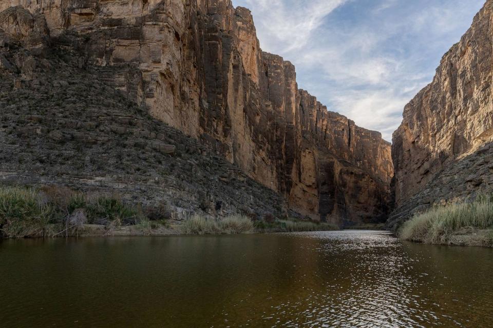 PHOTO: The Rio Grande flows through the Santa Elena Canyon in Big Bend National Park, Jan. 27, 2023 in West, Texas. (Brandon Bell/Getty Images)