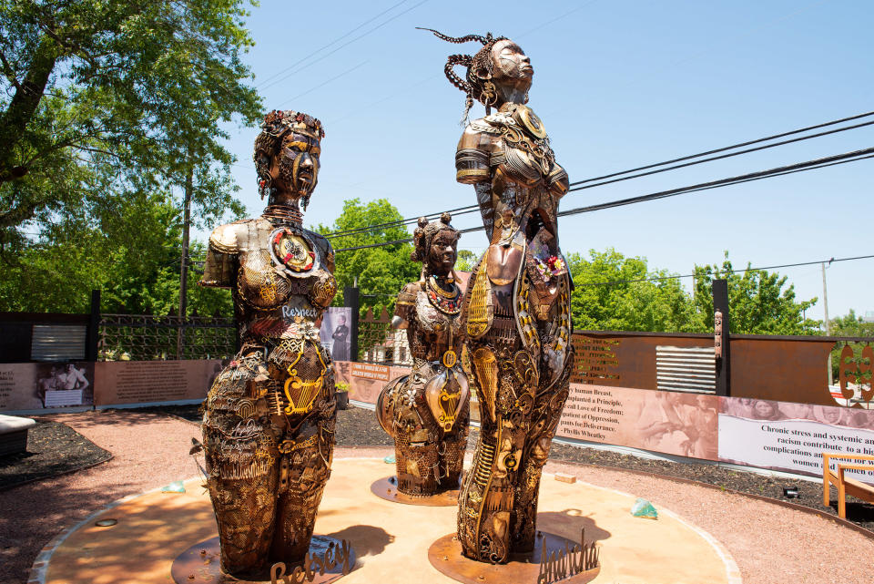 The Mothers of Gynecology Monument Park in Montgomery, Ala. (Andi Rice for The Washington Post via Getty Images)