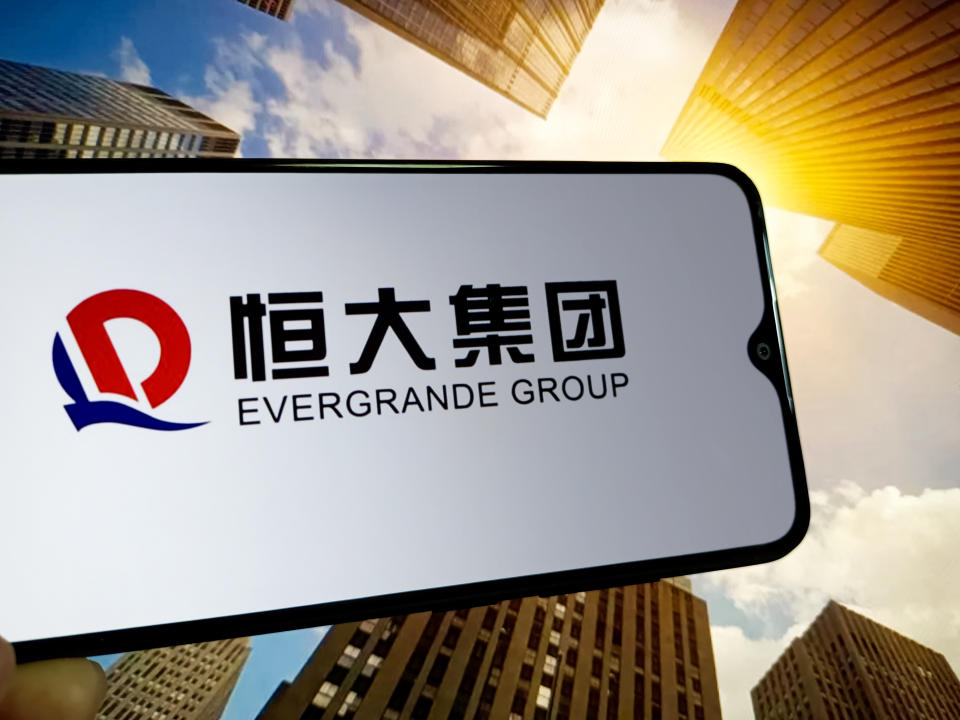 SUQIAN, CHINA - MAY 13, 2023 - Illustration: Evergrande Real Estate, Suqian city, Jiangsu province, May 13, 2023. On the evening of May 12, China Evergrande Group announced that China Evergrande, its subsidiary Guangzhou Kailong Real Estate Co LTD, and Xu Jiayin, a controlling shareholder and executive director of China Evergrande, are the persons subject to the enforcement notice. (Photo credit should read CFOTO/Future Publishing via Getty Images)