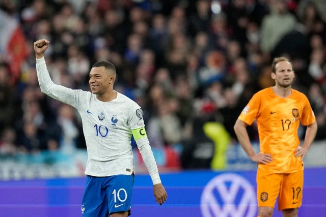 France’s Kylian Mbappe scored twice in Friday night's 4-0 win over the Netherlands