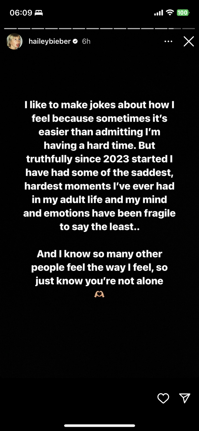 hailey bieber's statement