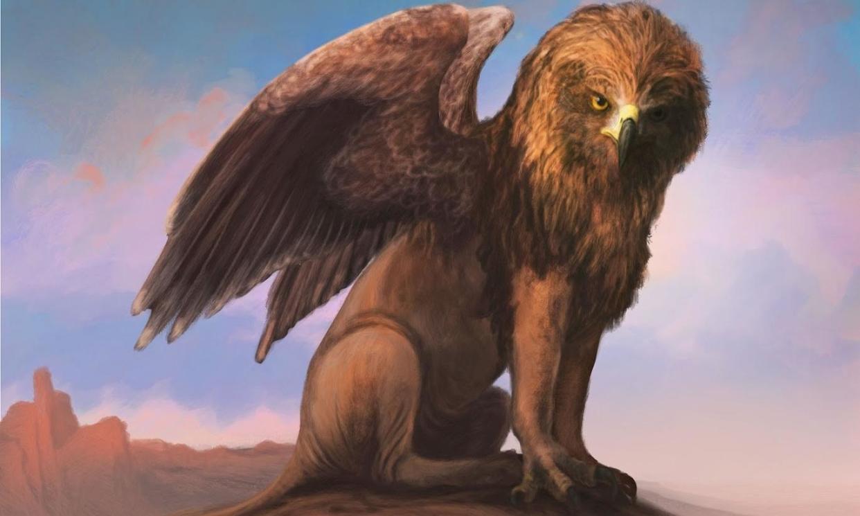 <span>The mythical griffin has an eagle’s head and wings and a lion’s body.</span><span>Photograph: Mark P Witton/University of Portsmouth/PA</span>